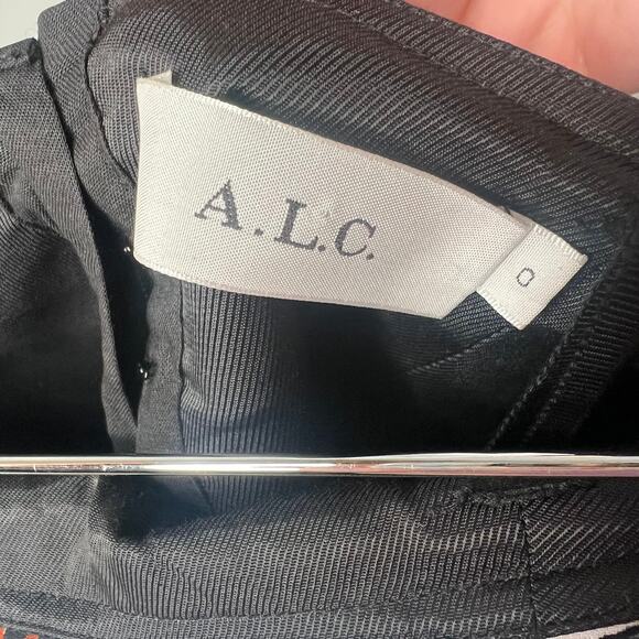 A.L.C Silk Black Floral Strapless Mini Dress Size 0 - Picture 3 of 9